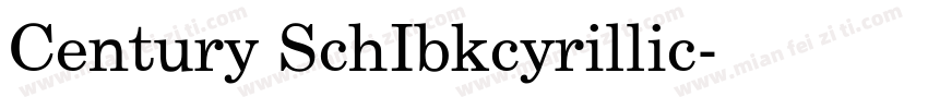 Century SchIbkcyrillic字体转换